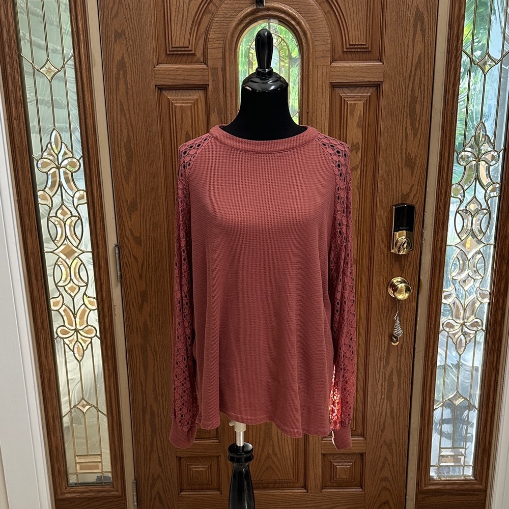 024 MIHOLL Dusty Rose Long Sleeve Top